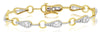 1.68CT DIAMOND 14KT YELLOW GOLD 3D ROUND TEAR DROP BY THE YARD TENNIS BRACELET