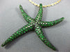 ESTATE EXTRA LARGE 3.51CT AAA TSAVORITE 18KT YELLOW GOLD 3D STARFISH FUN PENDANT