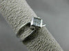 ESTATE WIDE .27CT PRINCESS CUT DIAMOND 14K WHITE GOLD 3D 4 STONE FRIENDSHIP RING