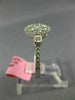 ESTATE .86CT DIAMOND 18KT WHITE GOLD 3D ROUND & PRINCESS FLOWER HALO LOVE RING