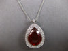 EXTRA LARGE 6.11CT DIAMOND & AAA FIRE OPAL 14KT YELLOW GOLD TEAR DROP NECKLACE