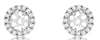 ESTATE .13CT DIAMOND 14KT WHITE GOLD 3D CLASSIC ROUND EARRING JACKETS