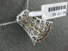 ESTATE LARGE 1.05CT MULTI COLOR DIAMOND 18KT TRI COLOR GOLD 3D X LOVE PENDANT