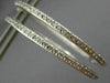 ESTATE 1.42CT ROUND DIAMOND 14KT WHITE GOLD 3D INSIDE OUT HOOP EARRINGS #18562