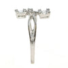 .31CT DIAMOND 18KT WHITE GOLD ROUND & BAGUETTE DOUBLE SQUARE INFINITY LOVE RING