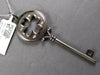 .09CT DIAMOND 14KT WHITE GOLD ETOLIE FOUR LEAF CLOVER KEY TO YOUR HEART PENDANT