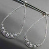 ESTATE 2.60CT DIAMOND 14KT WHITE GOLD 3D PEAR SHAPE RAIN DROP HANGING EARRINGS