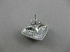ESTATE 1.70CTW DIAMOND PAVE HEART 14KT WHITE GOLD EARRINGS 18MM E/F VVS #21492