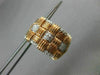 ESTATE .37CT DIAMOND 14KT WHITE & ROSE GOLD 3D ELONGATED MULTI ROW WOVEN EARRING