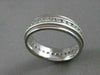 ESTATE WIDE 1.11CTW DIAMOND 14K WHITE GOLD MENS WEDDING RING 7MM SIZE 10.0 16847