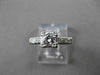 ANTIQUE WIDE .62CT ROUND DIAMOND PLATINUM FISHTAIL ENGAGEMENT RING #23370
