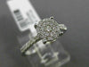 ESTATE WIDE .32CT DIAMOND 18KT WHITE GOLD CLUSTER ROUND PROMISE ENGAGEMENT RING