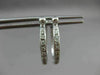 ESTATE .45CT DIAMOND 14K WHITE GOLD DOUBLE SIDED HUGGIE HOOP EARRINGS  #22504