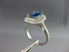 LARGE 2.38CT DIAMOND & AAA SAPPHIRE 14KT WHITE GOLD HALO ENGAGEMENT RING #27594
