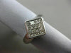 ESTATE .86CT PRINCESS DIAMOND 18KT WHITE GOLD 3D SQUARE INVISIBLE PROMISE RING