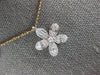 ESTATE .80CT DIAMOND 18K WHITE & ROSE GOLD FLOWER LEAF BY THE YARD LOVE NECKLACE