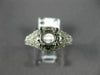 ANTIQUE WIDE .35CT DIAMOND 14KT WHITE GOLD 3D SEMI MOUNT ENGAGEMENT RING #15755