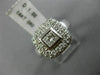 ESTATE WIDE 1.0CT ROUND & PRINCESS DIAMOND 14KT WHITE GOLD SQUARE INVISIBLE RING