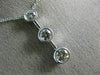 ESTATE .68CT DIAMOND 14K WHITE GOLD 3D 3 STONE PAST PRESENT FUTURE PENDANT #9508