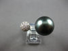 LARGE .78CT DIAMOND & AAA TAHITAIN PEARL 18KT WHITE GOLD CLASSIC DOME SHAPE RING