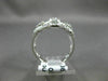 ESTATE LARGE .36CT ROUND DIAMOND 14KT WHITE GOLD OPEN FILIGREE FLOWER LOVE RING
