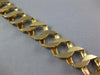 ESTATE WIDE & LONG 14KT YELLOW GOLD 3D CLASSIC HANDCRAFTED SOLID LINK BRACELET