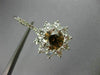 ESTATE LARGE GIA 5.39CT WHITE & CHOCOLATE FANCY DIAMOND 18KT WHITE GOLD EARRINGS