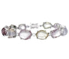 EXTRA LARGE 49.36CT DIAMOND & AAA MULTI COLOR SAPPHIRE 18KT WHITE GOLD BRACELET