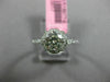 ESTATE 1.05CT DIAMOND 18KT WHITE GOLD 3D SOLITAIRE FLOWER SQUARE ENGAGEMENT RING