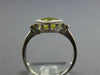 1.21CT DIAMOND & AAA GREEN AMETHYST 14K WHITE GOLD 3D CUSHION & ROUND BEZEL RING