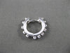 ESTATE SMALL 14KT WHITE GOLD ROUNDED 3D HUGGIE HOOP EARRINGS 13mm X 2.5mm #24344