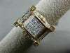 LARGE 2.45CT ROUND BAGUETTE & PRINCESS DIAMOND 14K ROSE GOLD 3D SQUARE MENS RING