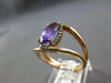 WIDE 1.43CT FANCY YELLOW DIAMOND & AAA AMETHYST 14KT ROSE GOLD 3D LOVE KNOT RING