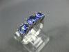 1.05CT DIAMOND & AAA TANZANITE 14KT WHITE GOLD 3D OVAL & ROUND ANNIVERSARY RING