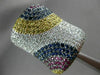 LARGE 3.0CT WHITE & FANCY YELLOW DIAMOND AAA SAPPHIRE & RUBY 18K WHITE GOLD RING