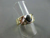 ESTATE 1.30CTW SAPPHIRE & DIAMOND 14K WHITE & YELLOW COCKTAIL RING SHARP! #14832