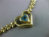ESTATE AAA AMETHYST & BLUE TOPAZ 14KT YELLOW GOLD ARROW HEART NECKLACE #21665