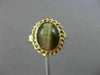 ESTATE 14KT YELLOW GOLD TIGER EYE 3D CLASSIC OVAL ROPE SOLITAIRE FUN RING #26069
