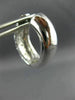 ESTATE .35CT ROUND DIAMOND 14KT WHITE GOLD FILIGREE HUGGIE HOOP EARRINGS #21690