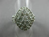 ESTATE LARGE 1.50CT DIAMOND 14KT WHITE GOLD 3D FILIGREE MARQUISE CLUSTER RING FG