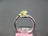 LARGE 1.56CT WHITE & FANCY YELLOW DIAMOND 18KT 2 TONE GOLD PEAR SHAPE LOVE RING