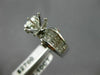 ESTATE WIDE 1.10CT DIAMOND 14KT WHITE GOLD 3D SEMI MOUNT ENGAGEMENT RING #11781