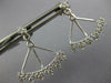 ESTATE .94CT DIAMOND 18KT WHITE GOLD CLASSIC CROWN JACKET HANGING EARRING SET