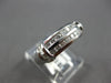 WIDE .70CT DIAMOND 14KT WHITE GOLD ROUND 2 ROW CHANNEL WEDDING ANNIVERSARY RING