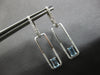 .92CT DIAMOND & AAA AQUAMARINE 14KT WHITE GOLD 3D EMERALD CUT & ROUND EARRINGS