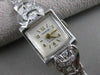 ANTIQUE OLD EURO MINE DIAMOND 14K WHITE GOLD HERNA WATCH 17 JEWEL SWISS 7" 21595