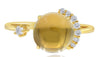 ESTATE 3.43CT DIAMOND & AAA CITRINE 14KT YELLOW GOLD 3D TENSION FUN RING