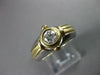 ESTATE .33CT DIAMOND 14KT TWO TONE GOLD SOLITAIRE BEZEL ENGAGEMENT RING #22426