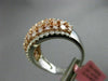 ESTATE LARGE 1.51CT DIAMOND 18KT WHITE & ROSE GOLD 3D WEDDING ANNIVERSARY RING
