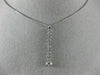 ESTATE .60CT DIAMOND 14KT WHITE GOLD 3D SOLITAIRE JOURNEY FLOATING PENDANT